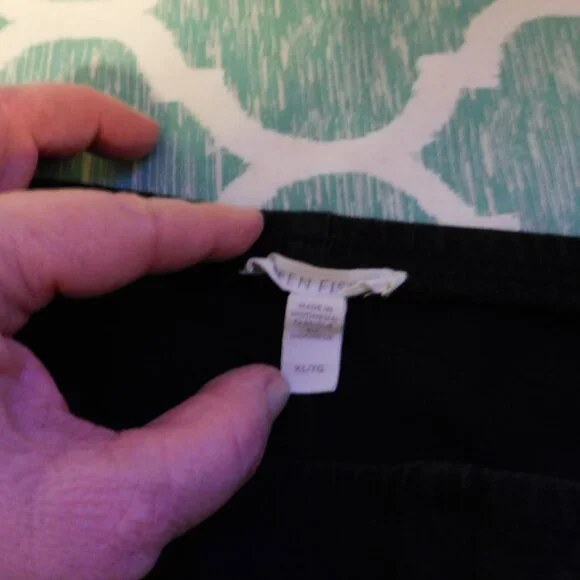 Eileen Fisher High Waist Slim Ankle Pants Black XL - Picture 6 of 8